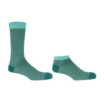 Lux Taylor Turquoise Luxury Crew And Trainer Men’s Socks, 2 of 5