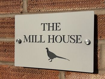 Personalised Pheasant Design House Acrylic Number Sign, 4 of 5