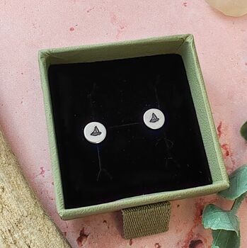 Seaside Themed Silver Stud Earrings Various Designs, 2 of 7