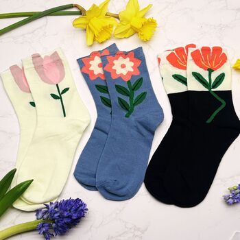 Mother’s Day Flower Socks Gift Set – Cosy Floral Socks Gift For Mum, 2 of 9