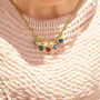 Family Birthstone Necklace With Heart Crystals, thumbnail 7 of 9