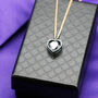 Sterling Silver Black Cz Heart Shaped Gothic Pendant, thumbnail 1 of 3