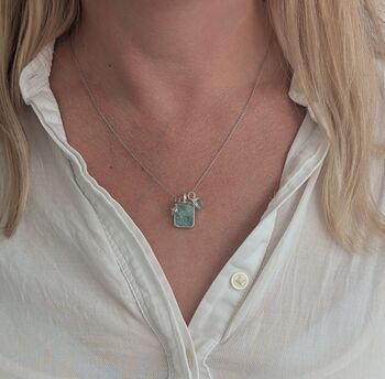 'The Trio' Amazonite Necklace, Silver, 2 of 8