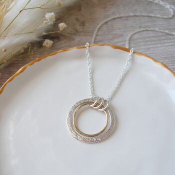Golden Sand Circles Necklace, 4 of 6