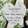 Personalised Diamond Wedding Anniversary Wooden Heart, thumbnail 2 of 2