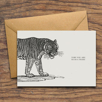 'Easy Tiger' Personalised Greeting Card, 2 of 3