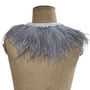 Pewter Ostrich Feather Capelet, thumbnail 5 of 5