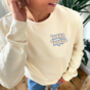 Personalised Motif Star Sign Baby Birthday Sweatshirt, thumbnail 2 of 9
