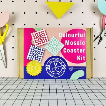 Colourful Mosaic Coaster Craft Kit, 2 of 5