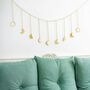 Moon Phase Garland With Chains Boho Wall Hanging, thumbnail 2 of 12