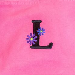 Pink Personalised Pouch With Floral Initial, 3 of 3