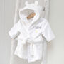 Personalised White Duck Dressing Gown With Ears, thumbnail 1 of 8
