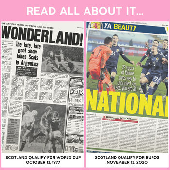 Scotland International Personalised Football Gift Scottish Tartan Army Newspaper History Book, 12 of 12