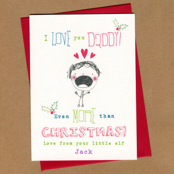 Personalised Daddy Colouring In Christmas Card, 5 of 8