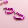 Fun Statement Valentine Heart Hoop Earrings, thumbnail 9 of 10