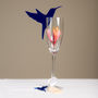 Set Of 25 Hummingbird Wine Glass Toppers And Charms, thumbnail 1 of 3