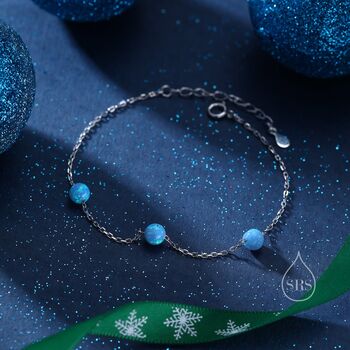 Floating Opal Bracelet In Sterling Silver, 2 of 11
