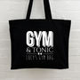 Personalised Tote Bags, Gym And Tonic Design, thumbnail 2 of 3