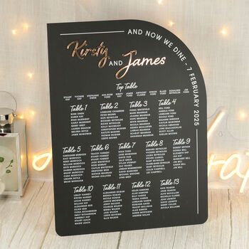 Modern Arch Acrylic Wedding Table Plan, 3 of 11