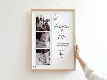 Personalised Daddy And Me Photo Print, Mum, Auntie Photo Print, Any Relation, 3 of 4