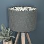 Bronte Roan Blue Tweed Floral Lined Lampshades, thumbnail 4 of 10