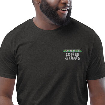 Coffee And Chats Organic Cotton Embroidered T Shirt, 9 of 12