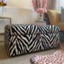 Coffee Table With Storage In Zebra Pattern, thumbnail 2 of 3