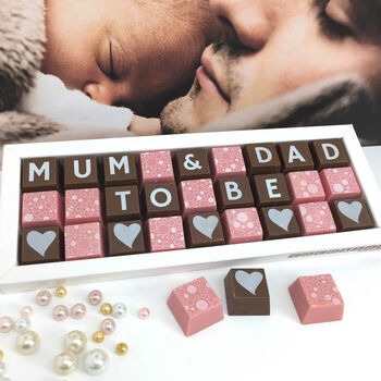 Mum And Dad To Be Personalised Chocolate Gift, 5 of 7