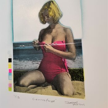 'Centrefold' Pin Up On Beach With Glitter And Metallic, 7 of 10