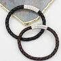 Personalised Hexagonal Clasp Leather Bracelet, thumbnail 1 of 8