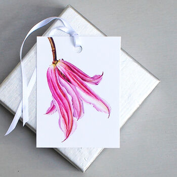 Gift Tags With Clematis Illustration, 4 of 5