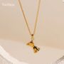 Hourglass Roman Numeral Gold Vermeil, Sterling Silver Necklace, thumbnail 2 of 12
