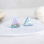 Willow Sterling Silver Triangle Stud Earrings, thumbnail 1 of 4
