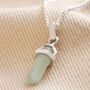 Green Aventurine Crystal Point Pendant Necklace, thumbnail 10 of 11