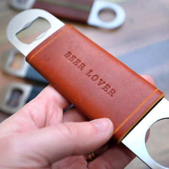 Personalised Leather Bottle Opener, 4 of 9