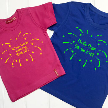 Personalised Firework Name T Shirt, 3 of 9