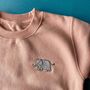 Children's Personalised Embroidered Elephant Sweatshirt, thumbnail 3 of 5