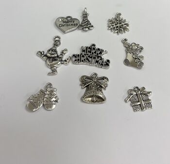 Teacher Lucky Sixpence Christmas Charm Keyring, 2 of 3