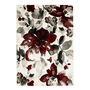 Watercolour Floral Easycare Rug Red, thumbnail 2 of 2
