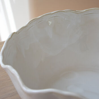 Organic Decorative White Bowl, 2 of 4