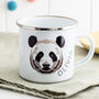 Personalised Children's Panda Animal Face Enamel Mug, thumbnail 1 of 7