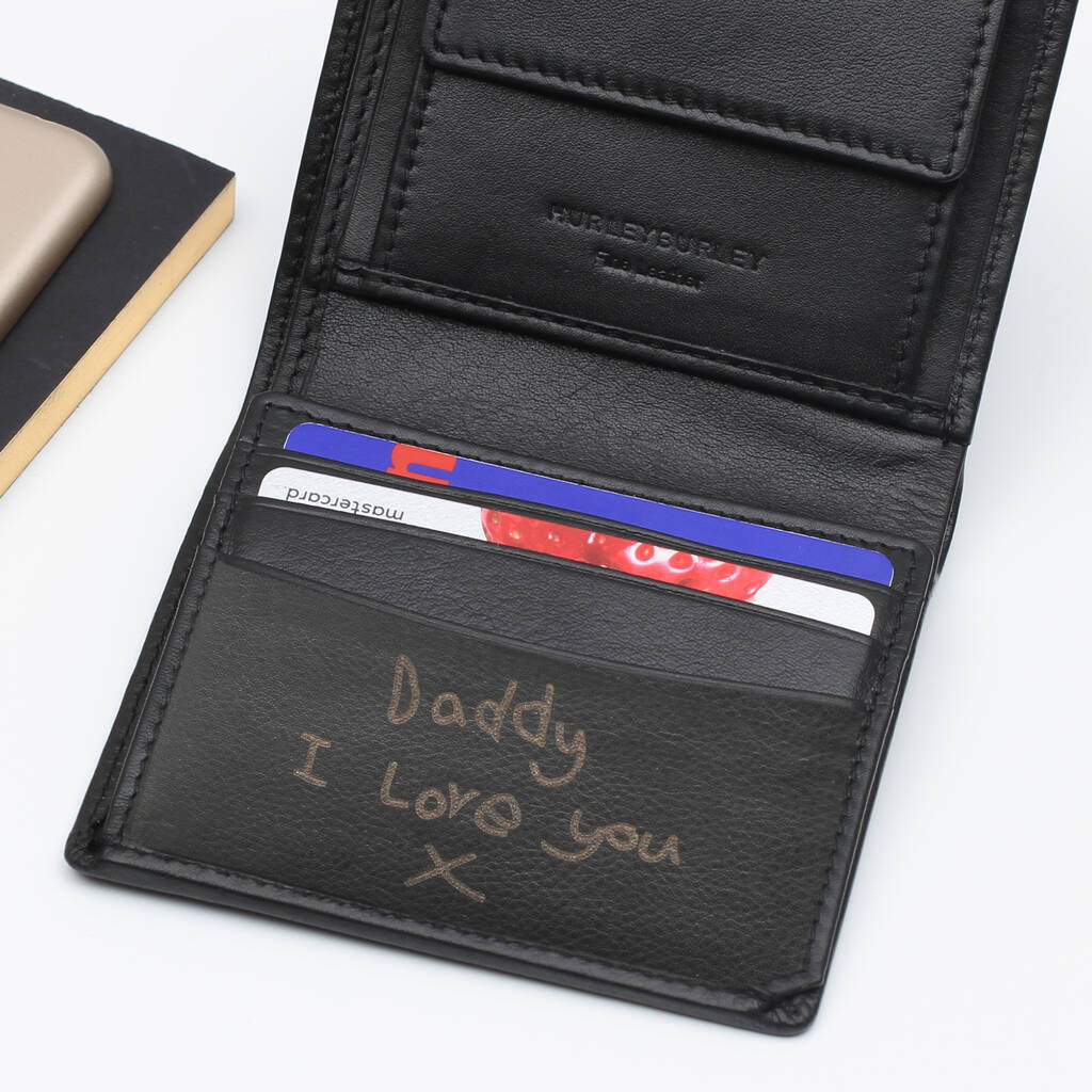 Personalised Initials Leather Mini Purse Card Holder - Hurley Burley