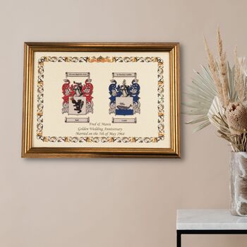 Unframed Personalised Double Coat Of Arms Scroll, 7 of 7