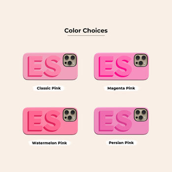 Personalised Pink Monogram Phone Case, 3 of 8