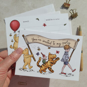 Winnie Ready To Write Banner Invitations And Envelopes, 5 of 11