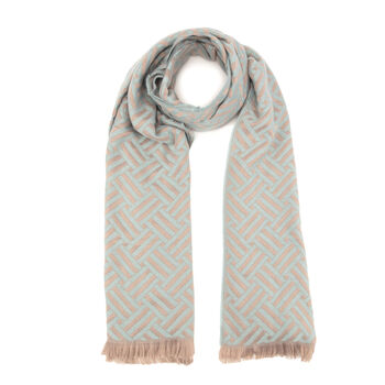 Winter Scarf Woven Duck Egg, 6 of 6