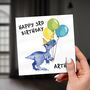Dinosaur 3rd Birthday Card For Boy, Personalised, thumbnail 2 of 6
