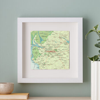 Personalised Glasgow Map Print Wall Art, 2 of 5