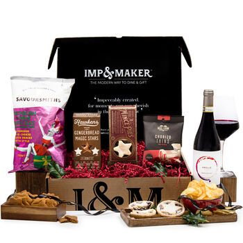 Christmas Red Wine And Festive Treats Gift Hamper, 2 of 2