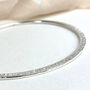 The Angel Personalised Hammered Bangle, thumbnail 3 of 5